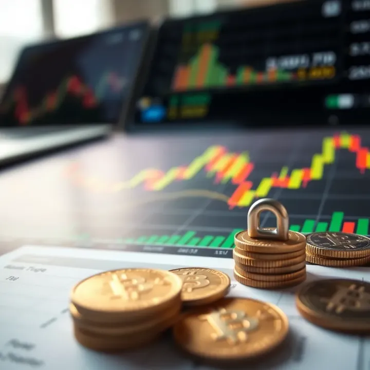 Risk management concept with charts and currency symbols emphasizing protection