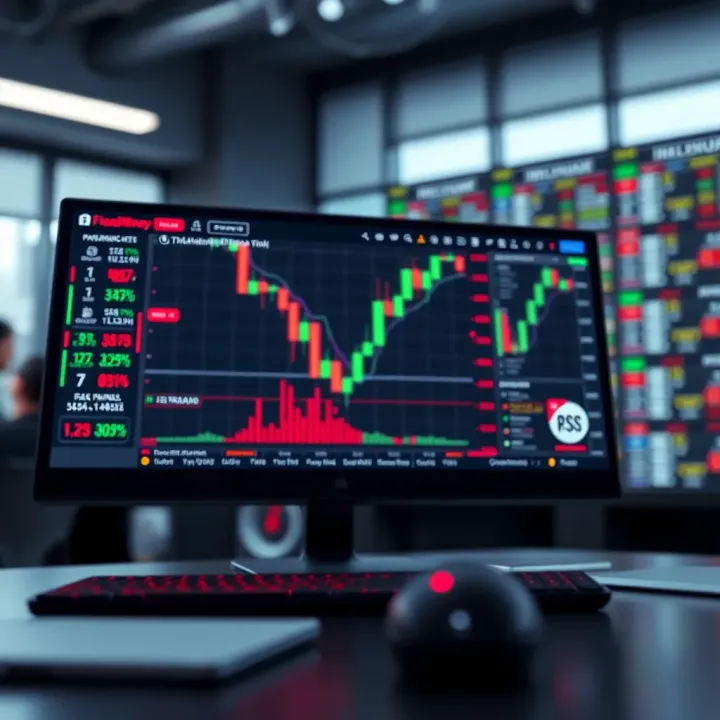 Digital interface showcasing risk management tools and strategy planning