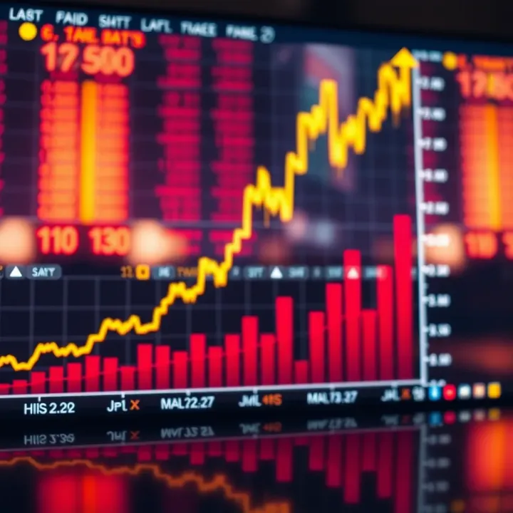 Graph illustrating growth and analysis for forex trading strategies