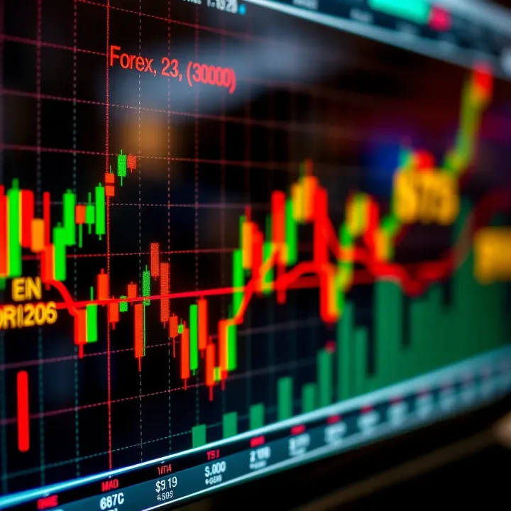 Graph showing forex market trends with Nigerian naira currency symbols