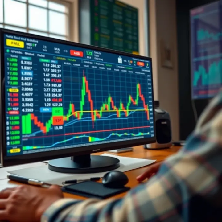 Digital platform interface displaying forex trading tools and market indicators