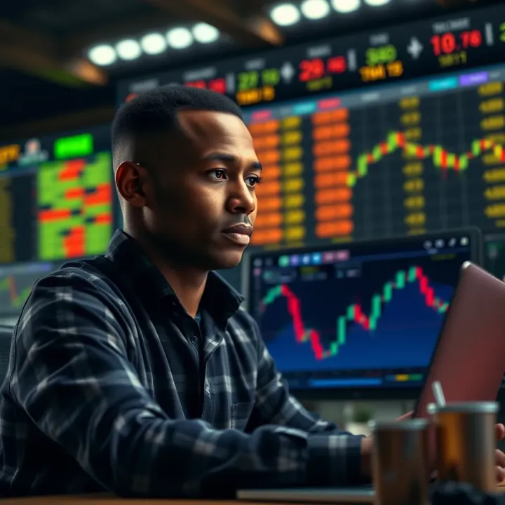 Illustration of risk management strategies and trading charts tailored for Nigerian traders