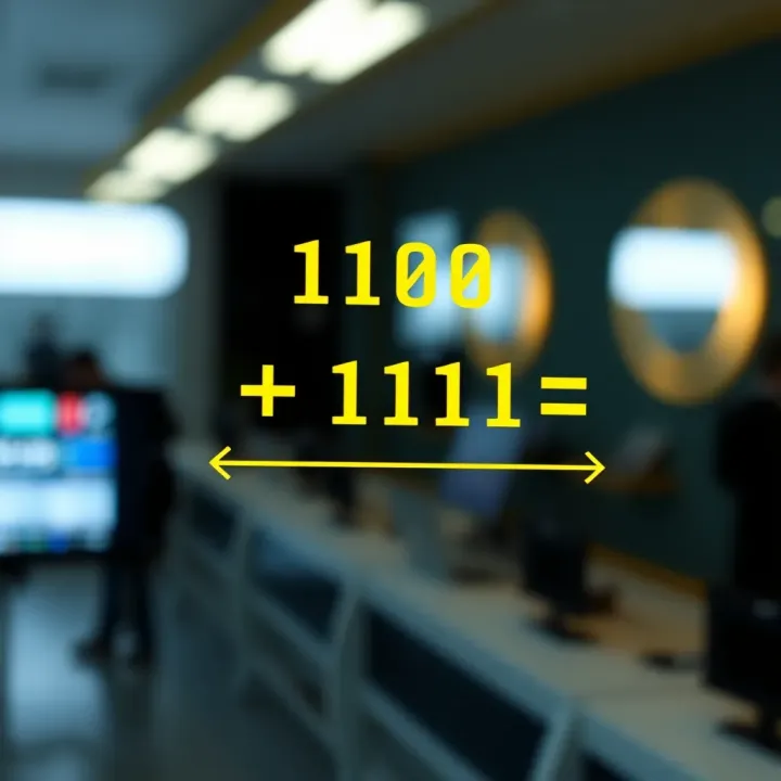 Diagram illustrating the addition of binary digits with carry over