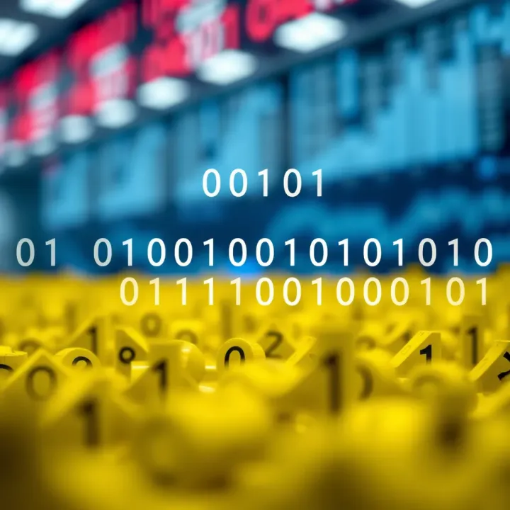 Diagram illustrating binary number system with zeros and ones