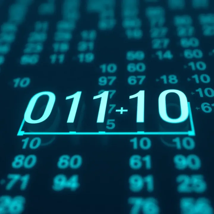 Diagram illustrating the binary multiplication method with binary digits aligned for calculation