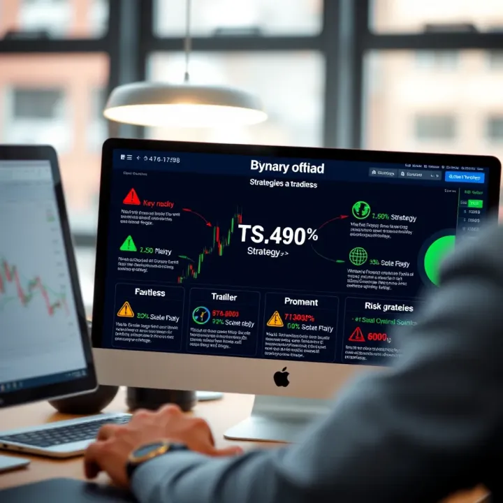 Diagram displaying key strategies and risk factors related to binary option trading for Nigerian investors