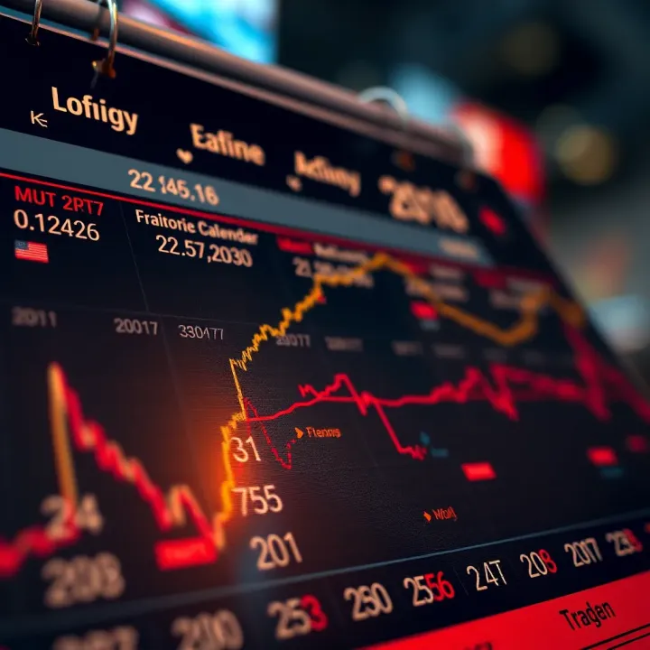 Calendar displaying economic data release dates impacting financial markets