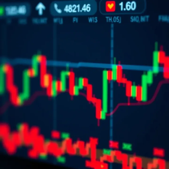 Chart showing bullish and bearish reversal candlestick formations in a financial market