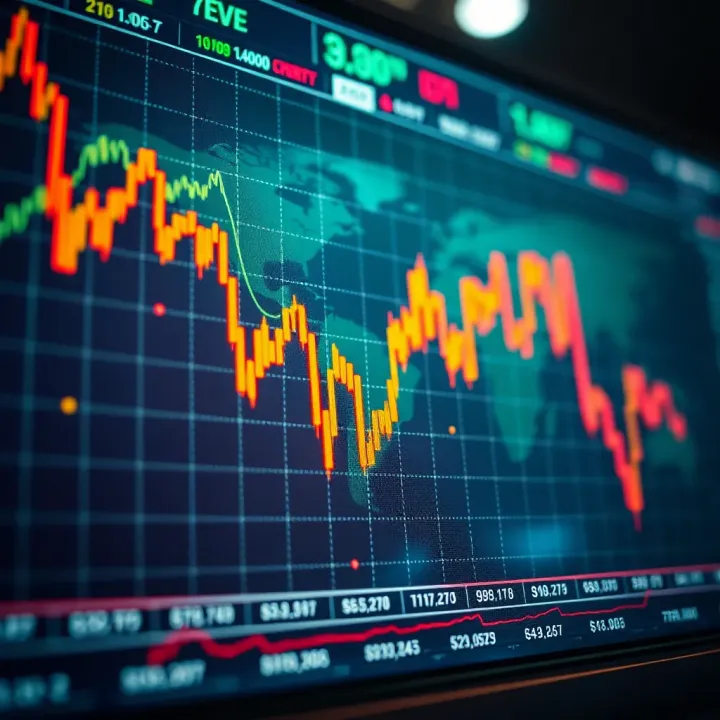 Graph showing fluctuating forex market trends in Nigeria
